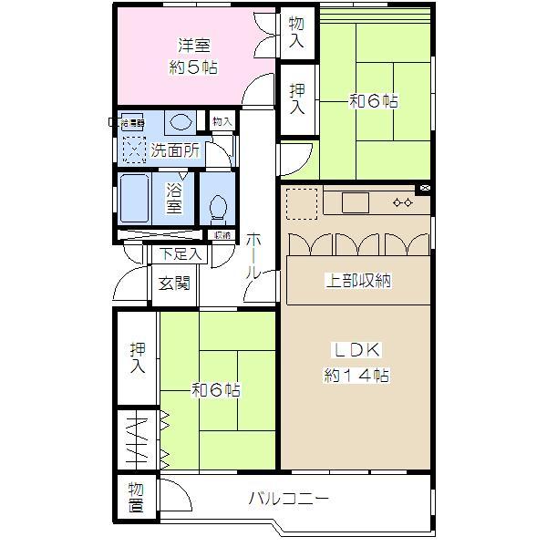 Floor plan. 3LDK, Price 9.2 million yen, Occupied area 76.18 sq m , Balcony area 8.52 sq m 76.18 sq m  3LDK South-facing