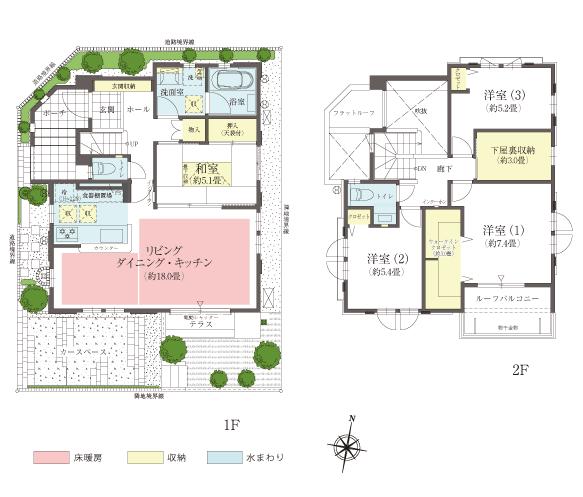 Floor plan. Inage sunny spot until the nursery 750m