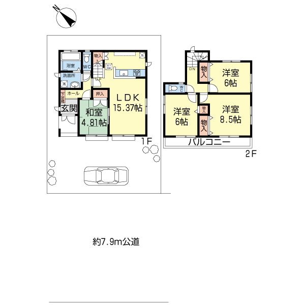 Floor plan. 42,800,000 yen, 4LDK, Land area 103.04 sq m , Building area 94.81 sq m