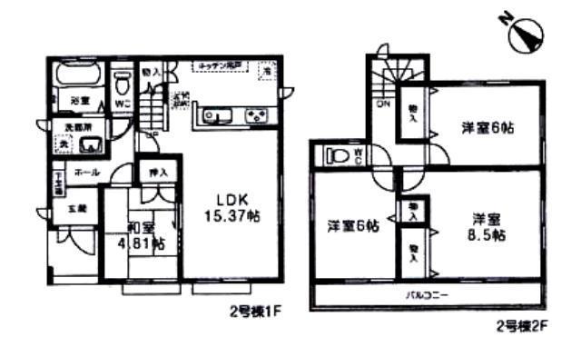 Floor plan. 42,800,000 yen, 4LDK, Land area 103.04 sq m , Building area 94.81 sq m