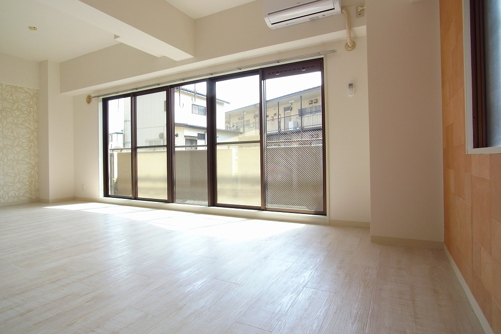 Living and room. I paste the stylish eco-carat to re-covering and the wall on the white floor