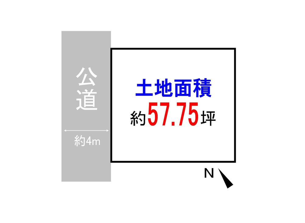 Compartment figure. Land price 43,300,000 yen, Land area 190.94 sq m