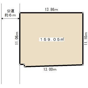 Compartment figure. Land price 19.2 million yen, Land area 159.05 sq m