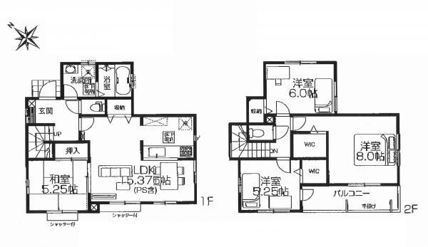 Floor plan. 26,800,000 yen, 4LDK, Land area 120.22 sq m , Building area 98.12 sq m