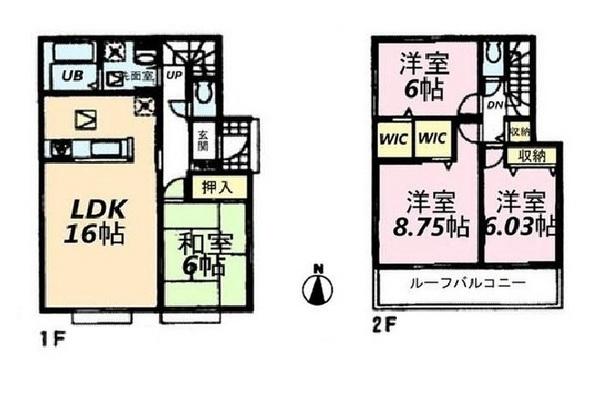 Floor plan. 16.8 million yen, 4LDK, Land area 187.34 sq m , It is a building area of ​​99.77 sq m floor plan