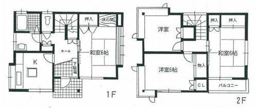 Floor plan. 11.8 million yen, 4K, Land area 65.5 sq m , Building area 72.86 sq m