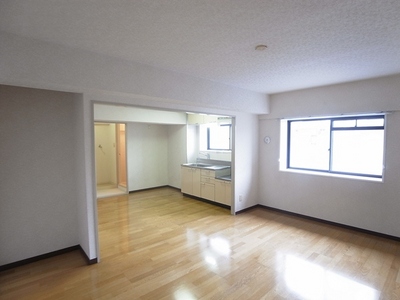 Kitchen. There are large windows even before the kitchen, Helps ventilation and lighting. 