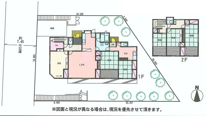 Floor plan. 25,800,000 yen, 6LDDKK, Land area 483.25 sq m , Building area 205.78 sq m floor plan