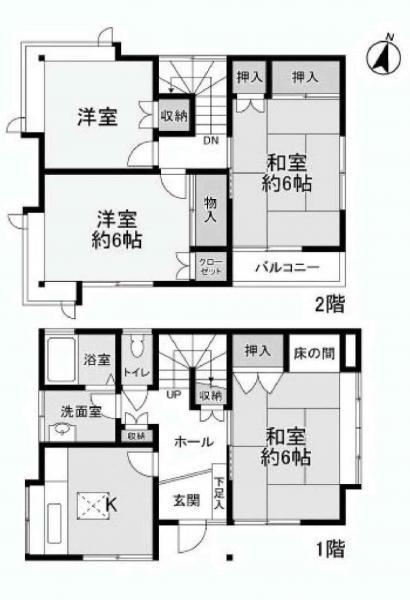 Floor plan. 11.8 million yen, 4K, Land area 65.5 sq m , Building area 72.86 sq m
