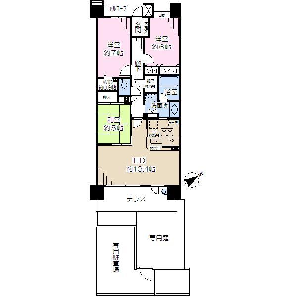 Floor plan. 3LDK + S (storeroom), Price 23.8 million yen, Footprint 80 sq m