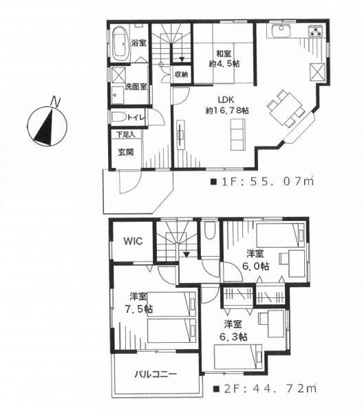 Floor plan. 29,800,000 yen, 4LDK, Land area 117.33 sq m , Building area 99.79 sq m