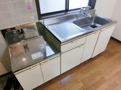 Kitchen. Bright kitchen with lighting window.