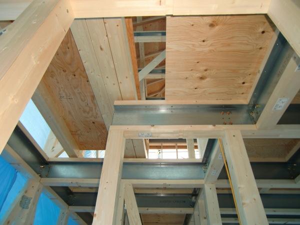 Other. The beam uses a steel frame.