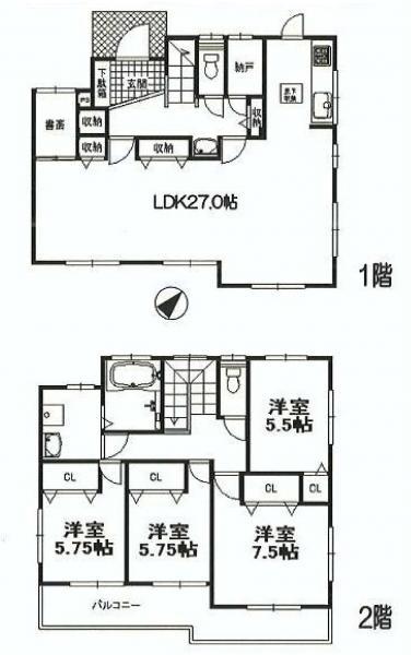 Floor plan. 28.8 million yen, 4LDK, Land area 132.5 sq m , Building area 139.17 sq m