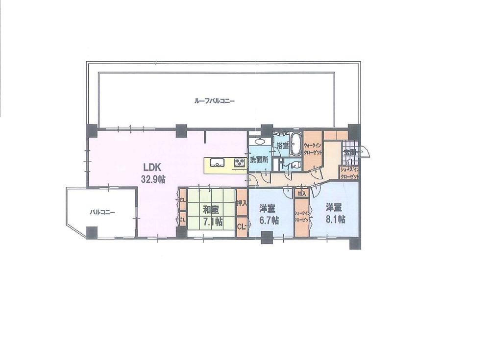 Floor plan. 3LDK + S (storeroom), Price 48,800,000 yen, Footprint 126.48 sq m , Balcony area 15.79 sq m