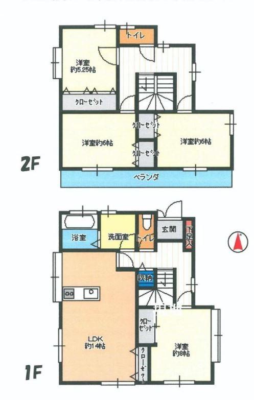 Floor plan. 18.9 million yen, 4LDK, Land area 155.05 sq m , Building area 103.82 sq m