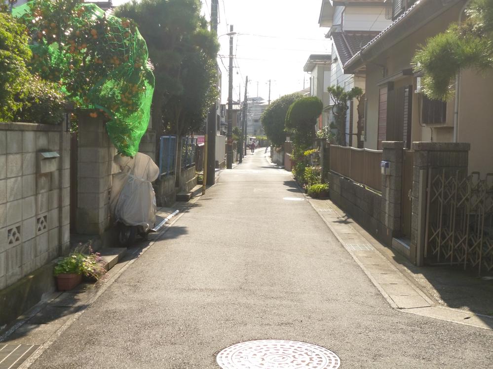 Local photos, including front road.  [ Local road photo ]  It is a quiet residential area. 