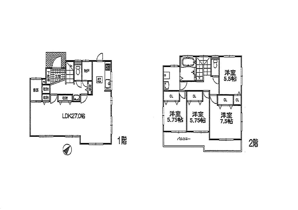 Floor plan. 28.8 million yen, 4LDK + 2S (storeroom), Land area 132.5 sq m , Building area 139.17 sq m