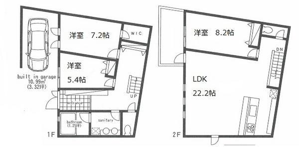 Floor plan. 28.8 million yen, 3LDK, Land area 97.66 sq m , Building area 107.75 sq m