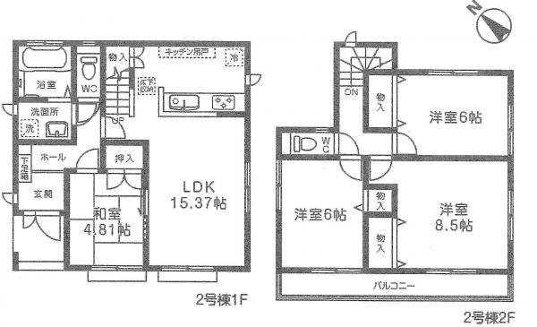 Floor plan. 42,800,000 yen, 4LDK, Land area 103.04 sq m , Building area 94.81 sq m
