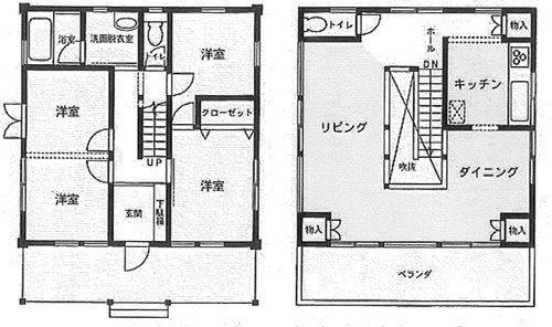 Floor plan. 35,900,000 yen, 4LDK, Land area 186.66 sq m , Building area 101.84 sq m   [Floor plan] Please actually check the planning of attention