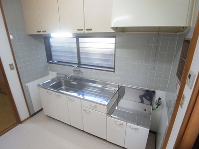 Kitchen. Bright and there is a window in front sink, You can also ventilation.