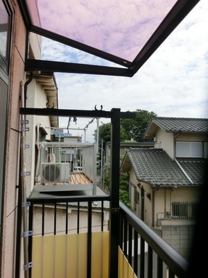 Balcony. Balcony with a roof