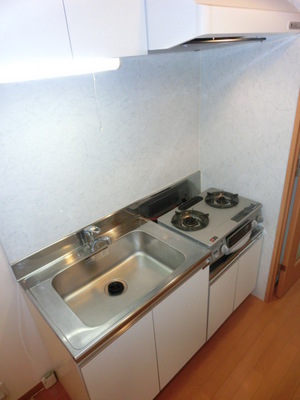 Kitchen. Two-burner gas stove Installed