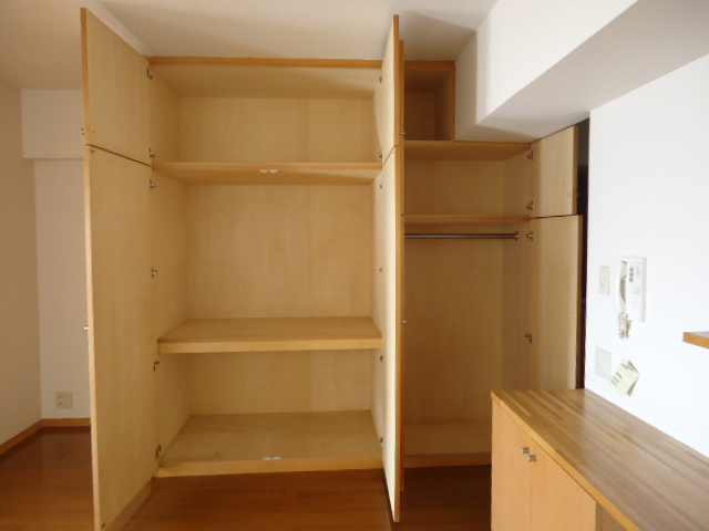 Receipt. It is with a closet and shelf storage with depth.