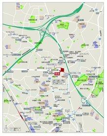 Local guide map. About 7 minutes from the Keiyo road Anagawa Inter