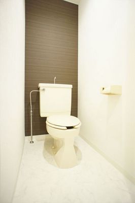 Toilet. There outlet for the bidet attachment to the toilet.