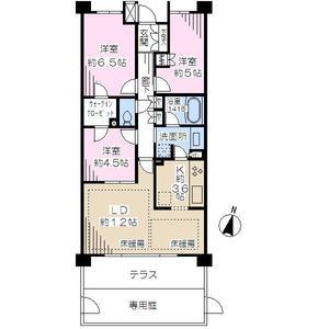 Floor plan. 3LDK, Price 28,300,000 yen, Footprint 70 sq m , Balcony area 9 sq m