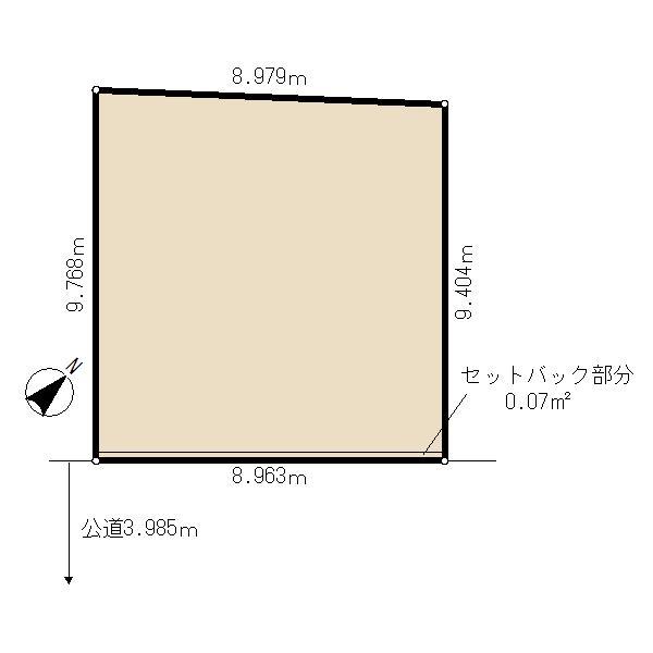 Compartment figure. Land price 9.5 million yen, Land area 85.53 sq m 85.53 sq m