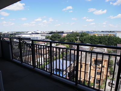 Balcony. There is no high front building, Sunny balcony.