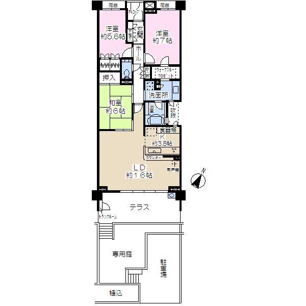 Floor plan. 3LDK, Price 40,800,000 yen, Occupied area 85.43 sq m