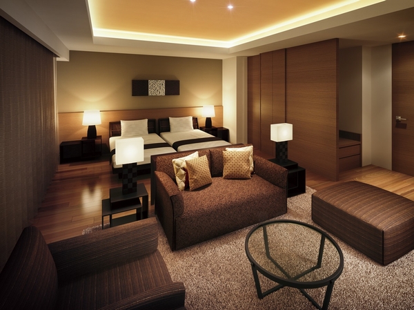  [Guest Room (modern) Rendering] The valued customers of the accommodation we have provided 2 rooms of Western-style (modern) and a tatami room in Japanese style (Japanese) (paid)