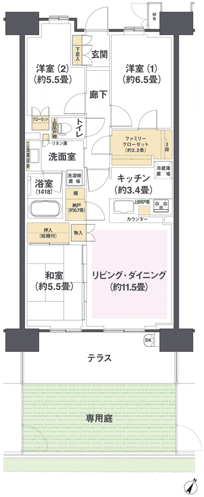 Floor: 3LDK + N + FC, the occupied area: 76.04 sq m, price: 29 million yen (tentative)