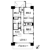 Floor: 3LDK + FC, the occupied area: 90.21 sq m, Price: 45,380,000 yen, now on sale