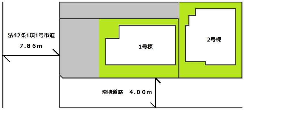 The entire compartment Figure. There are two cars all two buildings parking spaces