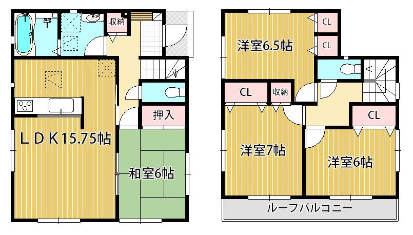 Floor plan. (Building 2), Price 23.8 million yen, 4LDK, Land area 126.11 sq m , Building area 99.78 sq m