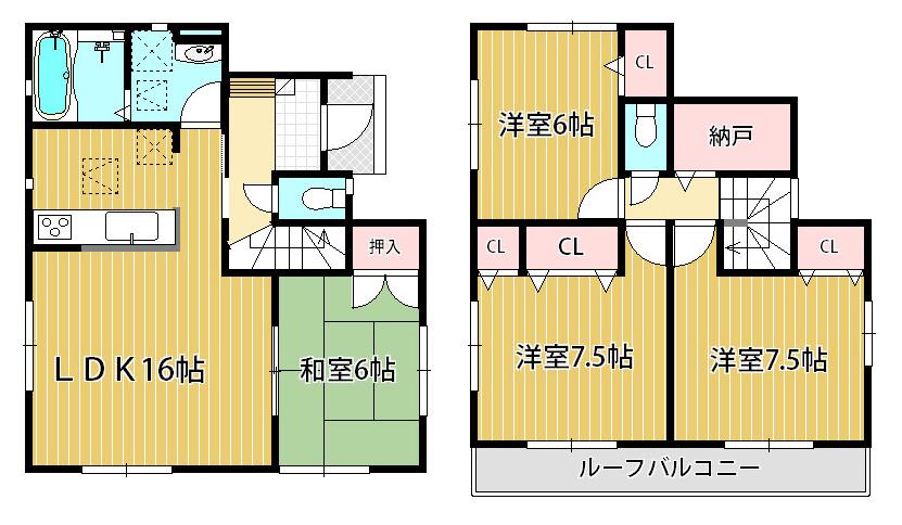 Floor plan. (1 Building), Price 24,800,000 yen, 4LDK, Land area 126.11 sq m , Building area 99.98 sq m