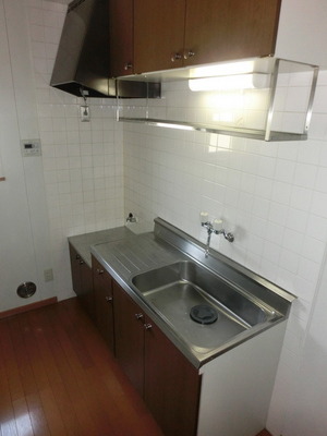 Kitchen. Two-burner gas stove can be installed