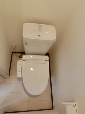 Toilet. Washlet comes. 