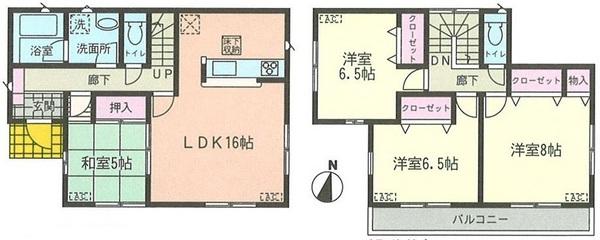 Floor plan. 19,800,000 yen, 4LDK, Land area 130.77 sq m , Building area 98.01 sq m