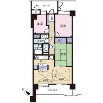 Floor plan. 3LDK, Price 14.8 million yen, Occupied area 63.72 sq m , Balcony area 9.93 sq m easy-to-use floor plan & amp; amp; # 9835;