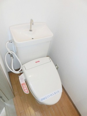 Toilet. Toilet with warm water washing toilet seat