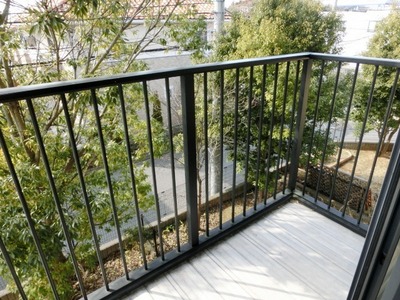 View. Sunny balcony