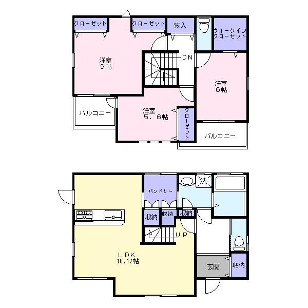 Floor plan. 25,800,000 yen, 3LDK, Land area 197.7 sq m , Building area 103.7 sq m