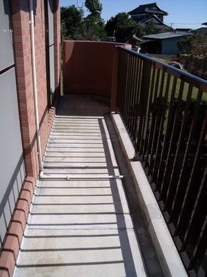 View. Sunny balcony