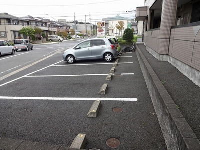 Parking lot. Flat parking lot of happy pavement already